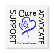 Anal Cancer Support Advocate Cure Fridge Magnets