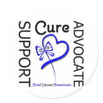 Anal Cancer Support Advocate Cure Sticker