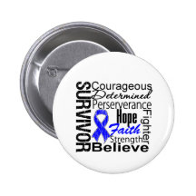 Anal Cancer Survivor Collage Button
