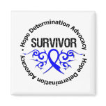 Anal Cancer Tribal Ribbon Survivor Refrigerator Magnets