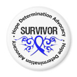 Anal Cancer Tribal Ribbon Survivor Magnets