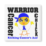 Anal Cancer Warrior Chick v2 Fridge Magnets