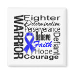 Anal Cancer Warrior Collage Fridge Magnets