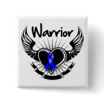 Anal Cancer Warrior Fighter Wings Button