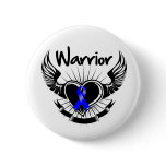 Anal Cancer Warrior Fighter Wings Pinback Button