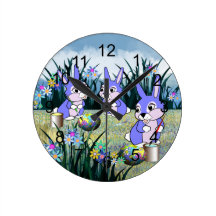 Analog Bunnies Wall Clock