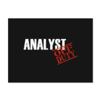 Analyst Dark Post Card