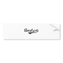 Analyst Professional Job Bumper Sticker
