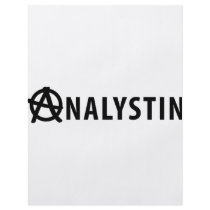 Analystin icon flyer design