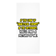 Analytical Chemist In Dictionary...My Picture Rack Card Design