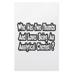 Analytical Chemist Joke...Two Thumbs Custom Stationery