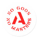 Anarchism - No Gods No Masters stickers by lelandashtray Anarchism - No Gods No Masters stickers
