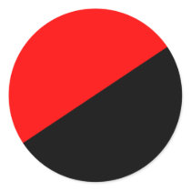 Anarchist, Colombia Political flag Round Stickers
