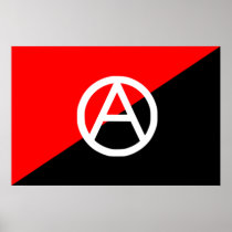 Anarchist With A Symbol2, Colombia flag Poster