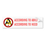 Anarcho-communist logo bumper sticker