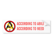 Anarcho-communist logo bumper sticker