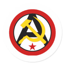 Anarcho-communist logo sticker