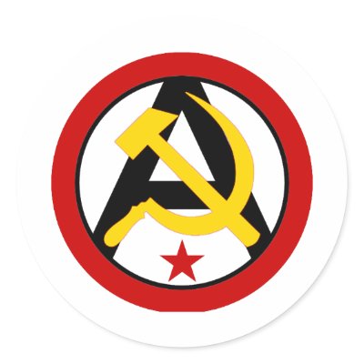 Anarcho-communist logo sticker by PhilSlattery