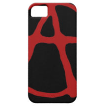Anarchy. Black t-shirt with red symbol iPhone 5 Cover