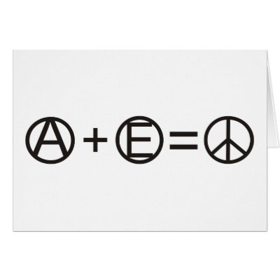 Anarchy + Equality = Peace Cards by 2plus2equals5