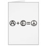 Anarchy + Equality = Peace Greeting Cards