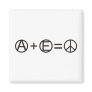 Anarchy + Equality = Peace Fridge Magnets