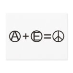 Anarchy + Equality = Peace Post Cards