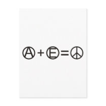 Anarchy + Equality = Peace Postcard