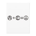 Anarchy + Equality = Peace Postcard