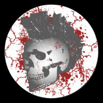Anarchy Mohawk Skull Stickers stickers