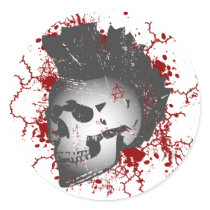 Anarchy Mohawk Skull Stickers by RockHouseCo Anarchy Mohawk Skull Stickers