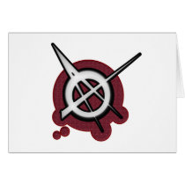 Anarchy punk rock music cards