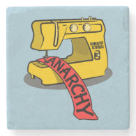 Anarchy Sewing Machine Stone Coaster