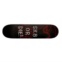 Anarchy Sk8 or Die Infra Red Skateboard Deck