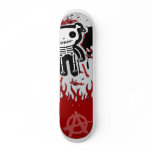 anarchy skateboard skeleton blood fire