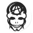Anarchy Skull 2 stickers by BambiW Anarchy Skull 2 stickers