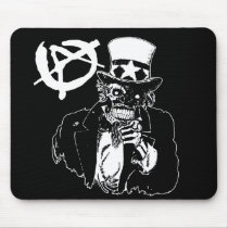 Anarchy Skull Black mousepads
