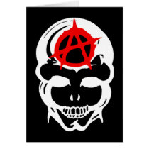 Anarchy Skull Greeting Card