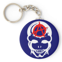 Anarchy Skull Key Chain