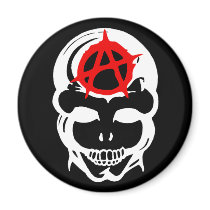 Anarchy Skull magnets by BambiW Anarchy Skull magnets