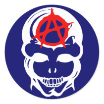 Anarchy Skull stickers by BambiW Anarchy Skull stickers