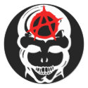 Anarchy Skull stickers by BambiW Anarchy Skull stickers