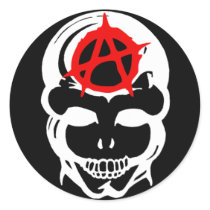 Anarchy Skull stickers by BambiW Anarchy Skull stickers