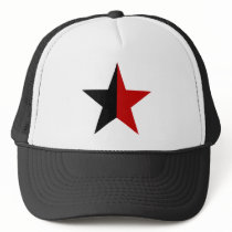 Anarchy star classical (black/red) trucker hats
