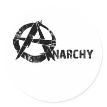 Anarchy Round Stickers
