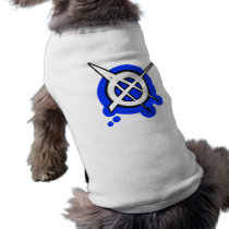 ANARCHY symbol blue pet clothing