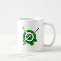 ANARCHY symbol green mugs