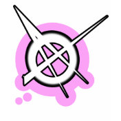 ANARCHY symbol pink T Shirt