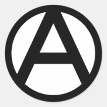 Anarchy Symbol Round Stickers