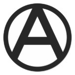 Anarchy Symbol Round Stickers